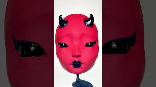 The Devils in the Details 👹 pidgindoll dollmask devil devildoll masks art handmade masks [upl. by Auberta]