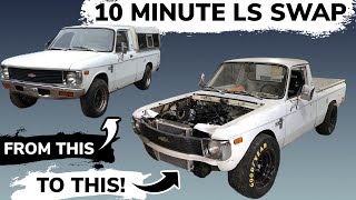 LS Swapping a Chevy LUV in 10 Minutes NASTY LUV Build [upl. by Tu]