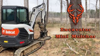 Mini Excavator Disc Mulcher in Action Property CleanUp Made Easy  Rut MFG [upl. by Close728]