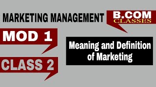 Kerala University BCom 5th Semester Marketing ManagementMeaning Definition of Marketing malayalam [upl. by Lleraj]