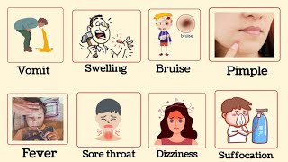 Illness amp Body pain vocabulary  vocabulary in English  English verbs [upl. by Itoyj]