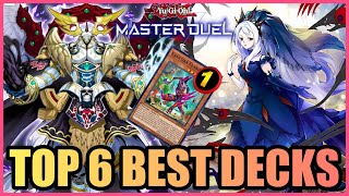 TOP 6 BEST BEST DECKS in MASTER DUEL Post Banlist [upl. by Letsirk]