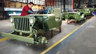 Inside Filipino Giant Factory Building WW2 Willys Jeep Parts  Production Line [upl. by Adnovay]