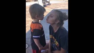 Hilarious Little Boys Attempt at a Kiss Goes Viral kiss action shorts youtubeshorts ytshorts [upl. by Blodget683]