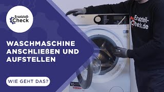 Waschmaschine anschließen und aufstellen ⚙ Wie geht das [upl. by Ailecnarf]