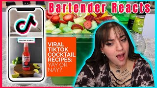 BARTENDER REACTS To Your Favorite TikTok Cocktails [upl. by Culley]