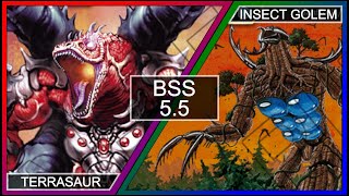 BattleSpiritsSagaBSS055  GreenBlue Insect Golem VS RedPurple Terrasaur [upl. by Ettenay296]