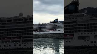 Passing Norwegian Jewel in Seward Alaska [upl. by Rendrag]