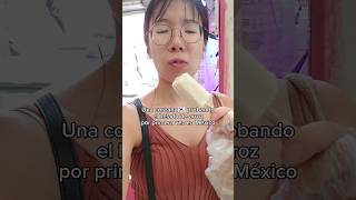 Una coreana🇰🇷probando el helado de arroz por primera vez en México [upl. by Aerdnahc]