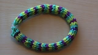 RAINBOW LOOM HEXAFISH BRACELET  HOW TO [upl. by Eahs616]