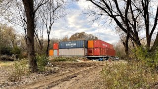 A house in 1 and half days We stacked 22 containers to build my shipping container house [upl. by Klapp]