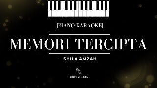 MEMORI TERCIPTA Piano Karaoke  Short Version in Original key [upl. by Damara]