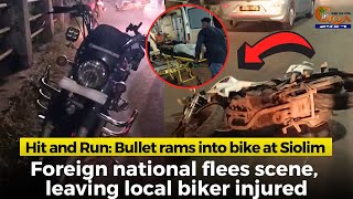 HitandRun Bullet rams into bike at Siolim [upl. by Anayhd944]