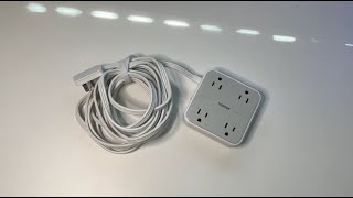 TESSAN Flat Extension Cord Power Strip w USB Charging  HPR Product Review [upl. by Phil]