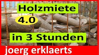 Brennholz lagern Holzmiete bauen in 3 Stunden so wirds gemacht Tutorial Nr 174 [upl. by Laktasic655]