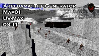 Doom2 Akeldama  Map 01  The Generator  UVMax  311 [upl. by Mourant]