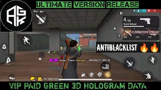 Ob46 ULTIMATE VERSION 3D GREEN HOLOGRAM  Free Fire Anti Blacklist Cs Rank Working Data Config File [upl. by Riley]