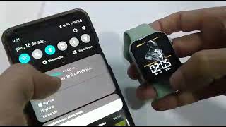 configuración smartwatch t100 plus serie 7 [upl. by Notecnirp]