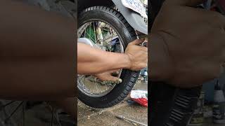 insert tires 27517 shorts motorcycle howto [upl. by Sherwin21]