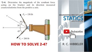 24 hibbeler statics chapter 2  hibbeler solutions  hibbeler [upl. by Ganiats695]