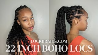 LOCKBRAIDS HAIR CROCHET BOHO LOCS INSTALL  EASY AND BEGINNER FRIENDLY  JAYDA SYMONE [upl. by Ydaj]