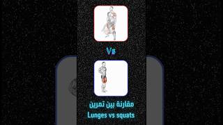 مقارنه بسيطه بين تمرينين lunges vs squats🔥💪🏻gym workout [upl. by Leahcar]