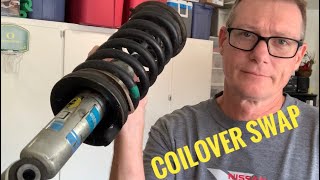 Front Bilstein Coilover Lift Swap Kit  Shocks Nissan Xterra Part 1 [upl. by Ritz432]