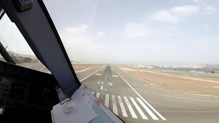 COCKPITVIEW  Short Final Las Palmas [upl. by Diena]