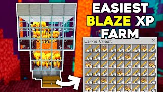 EASIEST BLAZE XP FARM in Minecraft 121 Bedrock amp Java [upl. by Nrehtac]