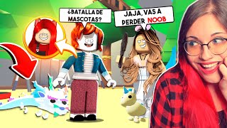 HAGO UNA BATALLA DE MASCOTAS FINGIENDO SER NOOB CON MASCOTAS LEGENDARIAS en ADOPT ME ROBLOX 😱 [upl. by Estella304]