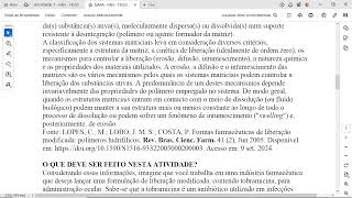 3 INDIQUE um polímero utilizado como gelificante em colírios de liberação modificada [upl. by Amlas921]