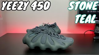 YEEZY 450 STONE TEAL REVIEW [upl. by Coffeng]