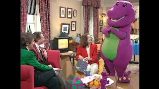 Barney the Dinosaur and Sheryl Leach on Good Morning with Anne and Nick 7th April 1994 [upl. by Haroppizt]