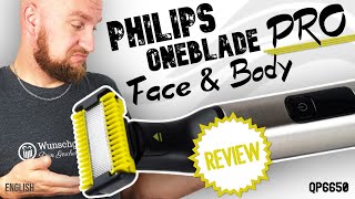 Philips OneBlade Pro Face amp Body Review ► Whole body w just one device ✅ Reviews quotMade in Germanyquot [upl. by Airom236]