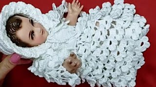 Nuevo diseño Ropón de florecitas en crochet para niño Dios temporada 20232024 Muy fácil [upl. by Jilli]