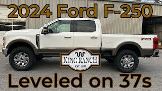 2024 Ford F250 King Ranch 25quot Leveled on 37sCUSTOM Covert Edition [upl. by Daniella]