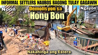 ESTERO NAKAHINGA NA  DEMOLISYON SA ESTERO de MAGDALENA  HONG BON BRIDGE  MANILA CLEARING UPDATE [upl. by Zasuwa]