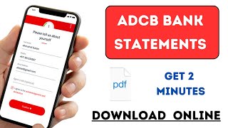 Adcb bank statements download onlineget bank statements with 2 minutes 2024 [upl. by Anital295]