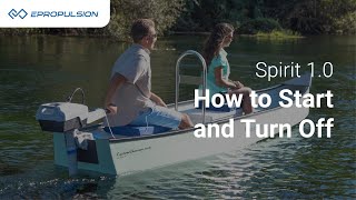 ePropulsion Spirit 10  How to Start and Turn Off [upl. by Enegue]