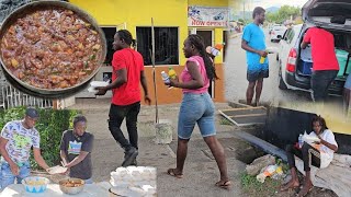 Stew Peas  Stew Chicken with pumpkin rice  cook for the less fortunate people [upl. by Tnecnivleahcim]