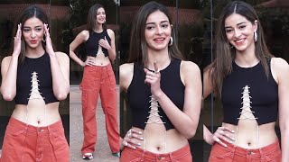 Ananya Pandey Goofy Moment With Media At Amazon Prime Gehraiyaan Promotion [upl. by Annazus]