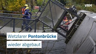 Wetzlarer Pontonbrücke wieder abgebaut [upl. by Ainirtak]