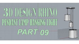 Pendant lamp hanging light 3D design rhino project product [upl. by Eerual]