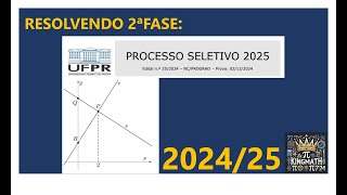 UFPR 2ª FASE 2024  Questão 06  O triângulo PQR ilustrado ao lado é limitado pelo eixo y ufpr [upl. by Adnamma621]