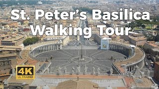 St Peters Basilica Tour  4K  with Captions 2017 [upl. by Sheya]