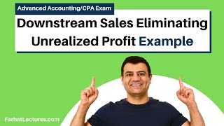 Downstream Sales Eliminating Unrealized Profit  Advanced Accounting CPA Exam FAR Simulation [upl. by Beulah]