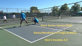 Reno Senior Games 2024 Mens Doubles 40 BeatyMendoza vs CraigLandauer [upl. by Kaia113]