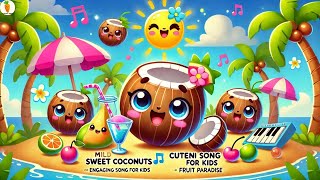 Mild Sweet Coconuts  Engaging Song for Kids  Cuteni Song For Kids  Fruit Paradise fruit [upl. by Lalaj]