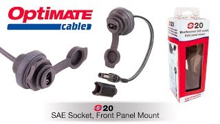 OptiMate Cable EN O20 SAE Front Mounting Panel Socket [upl. by Ekenna]