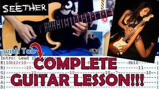 Careless WhisperRock Version  SeetherComplete Guitar LessonCoverwith Chords and Tab [upl. by Brest]